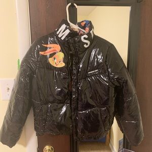 Womens looney tunes puffer jacket